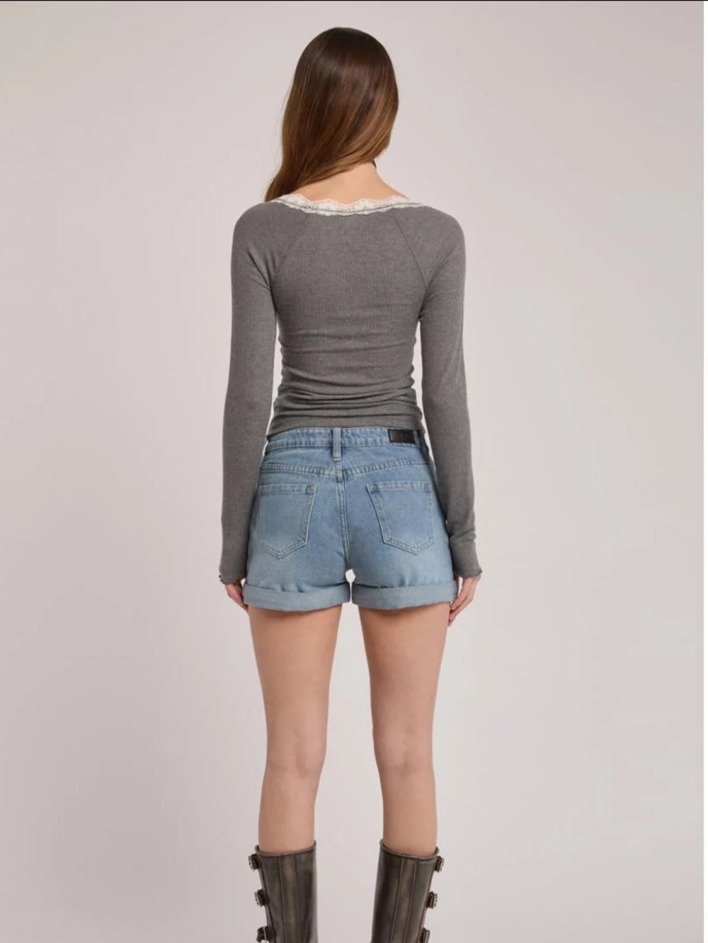 PTCL Mira Rolled Cuff Denim Shorts NWT - Picture 3 of 11